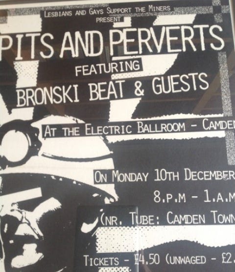 Promotional poster for "Pits and Perverts" benefit concert.