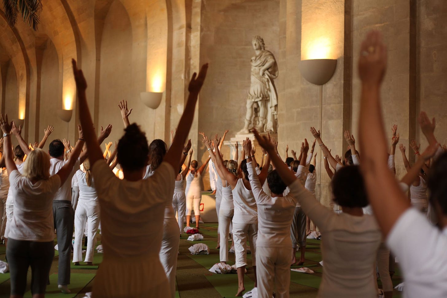 Yoga class at the château de Versailles