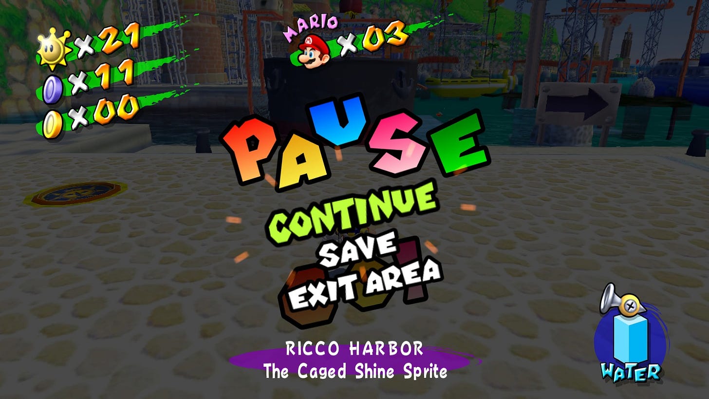 Game UI Database - Super Mario Sunshine