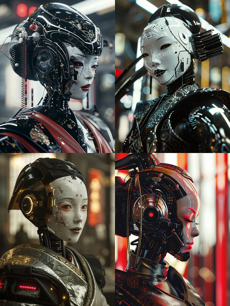 Cybernetic geisha robot