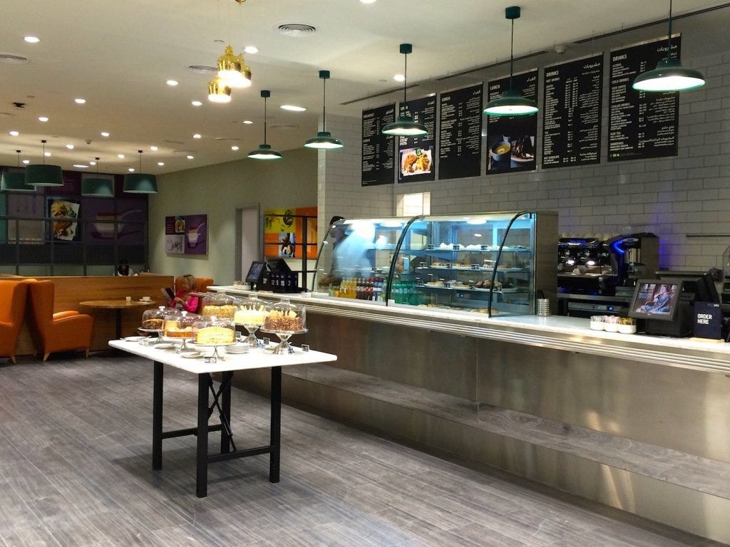 Marks and Spencers even has a cafe, and a food hall with a fresh bakery!