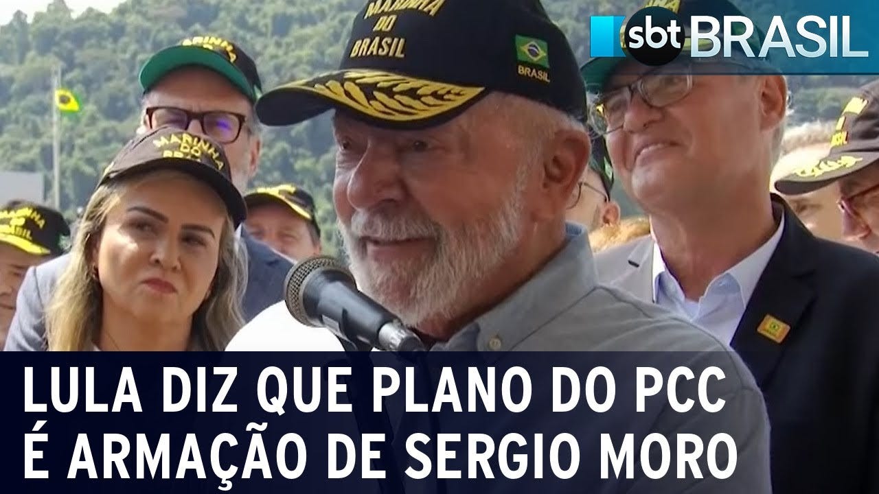 Lula diz que plano do PCC é armação de Sergio Moro | SBT Brasil (23/03/23)  - YouTube