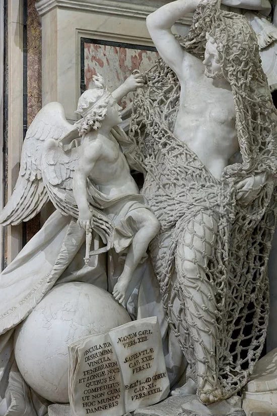 A shockingly detailed marble sculpture