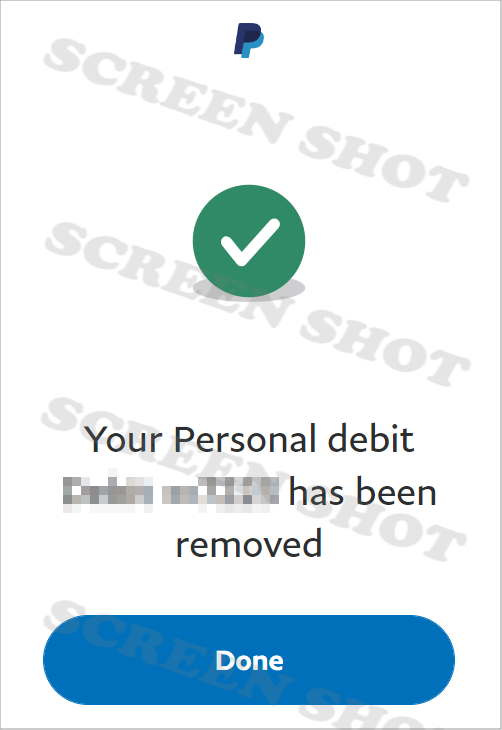 PayPal Debit Removed