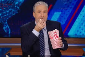 Jon Stewart recreates popcorn-eating ...
