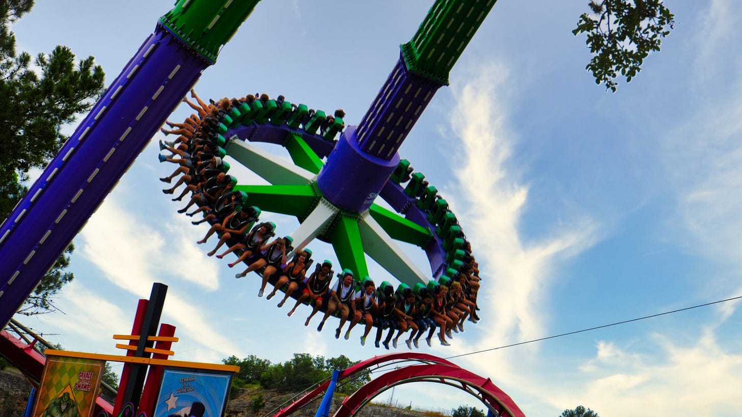 The Joker- Carnival of Chaos ride preview at Six Flags St. Louis