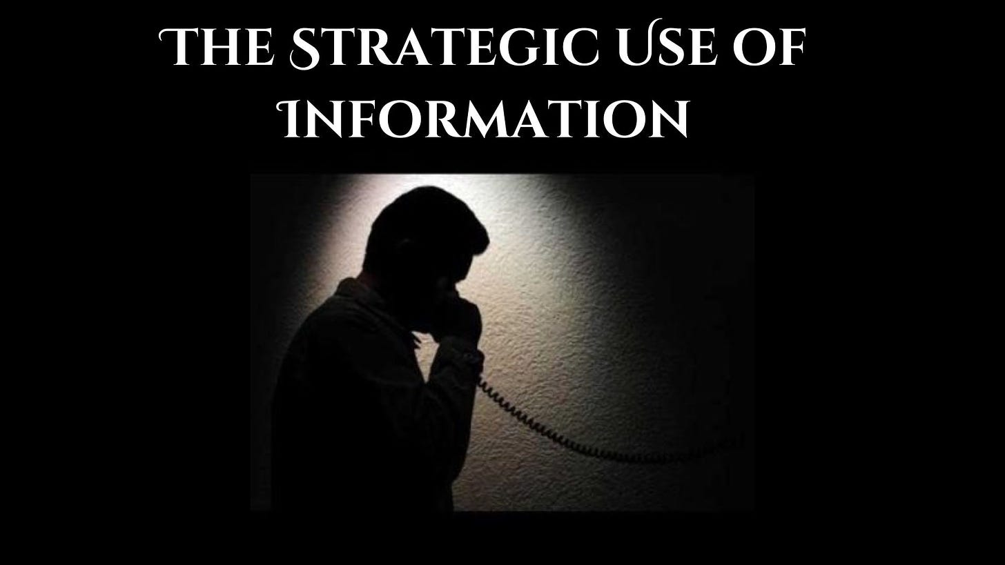 Strategic control of information