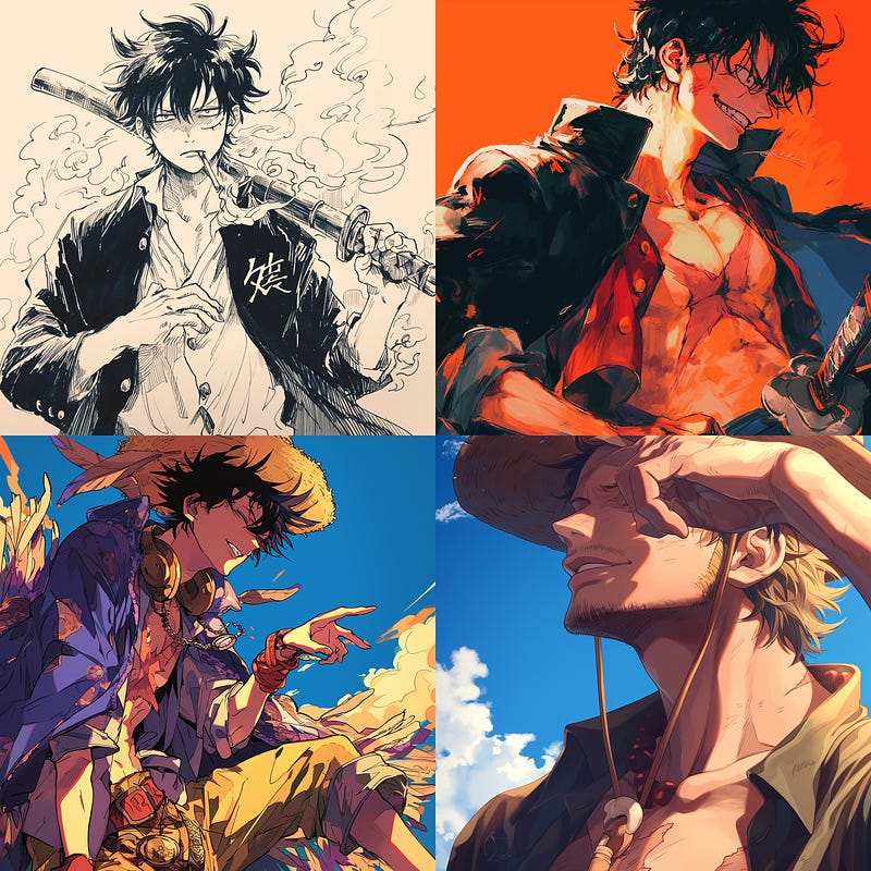 Anime in the style of Eiichiro Oda.