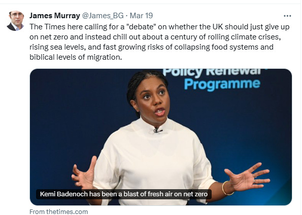 Figure 3 - Debate on Net Zero risks hellfire and damnation