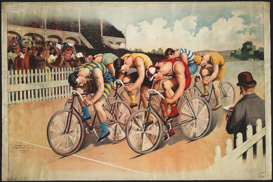 Vintage Bicycle Race Photograph by James DeFazio - Pixels