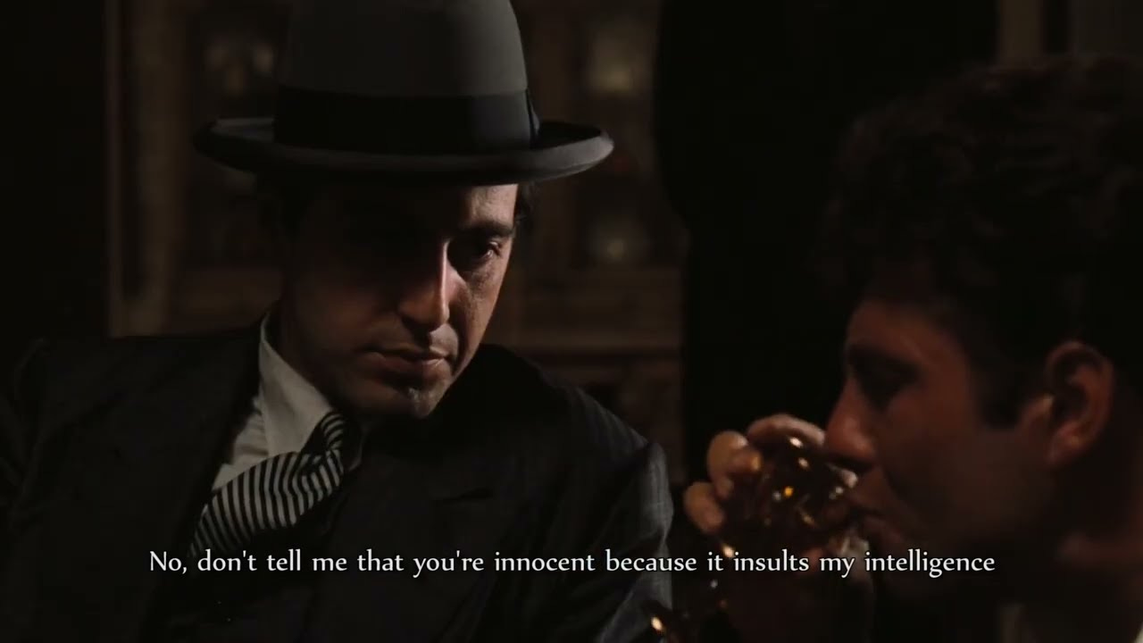 Don't tell me that you're innocent because it insults my intelligence" -  YouTube