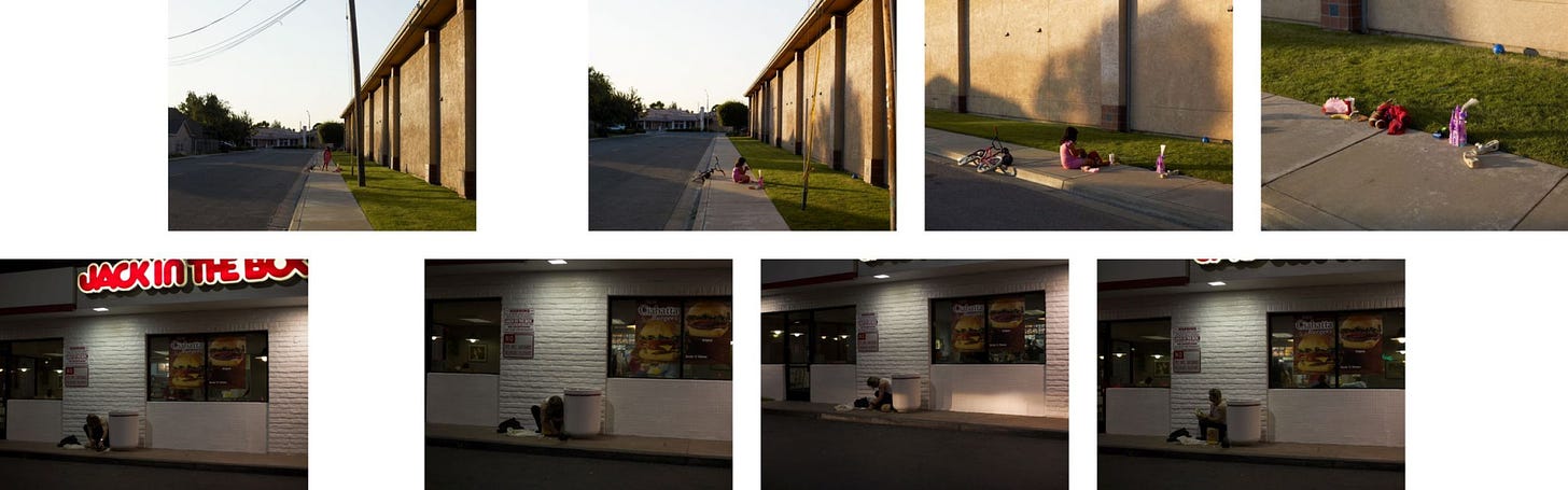 Paul Graham, California, aus der Serie "A shimmer of possibility", 2005, Acht Bilder, je 41 x 55 cm, pigment prints