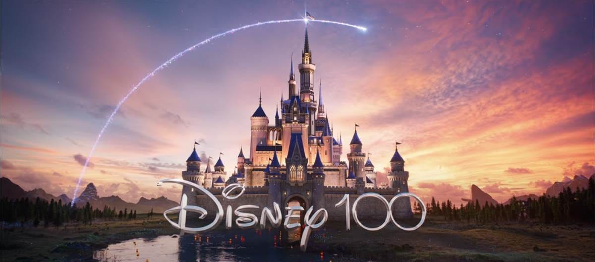 Disney 100 banner for their anniversary.