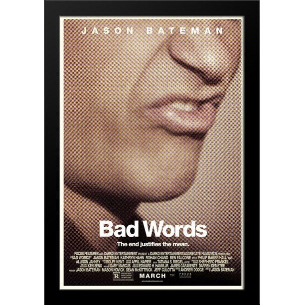 Bad Words 28x36 Large Black Wood Framed Movie Poster Art Print - Walmart.com