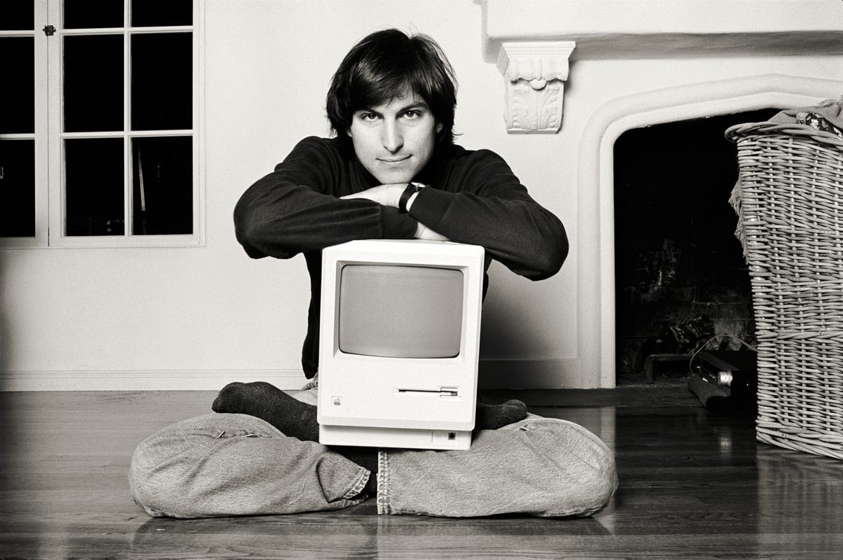 Mac on Lap Classic, Steve Jobs, Woodside, CA (1) - Holden Luntz Gallery