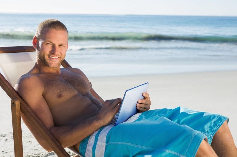 cruise ship holiday relaxing with shirtless man 2016