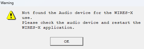 The dreaded “not found the audio device” message