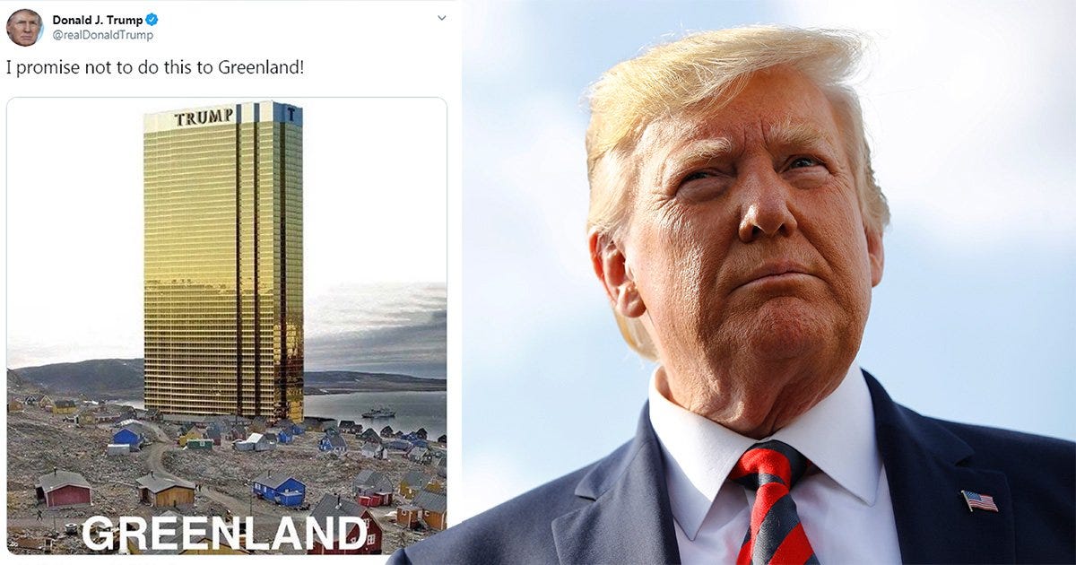 Donald Trump Twitter joke about Greenland hotel did not go down well |  Metro News