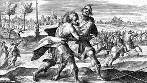 Odysseus's cunning in a wrestling match