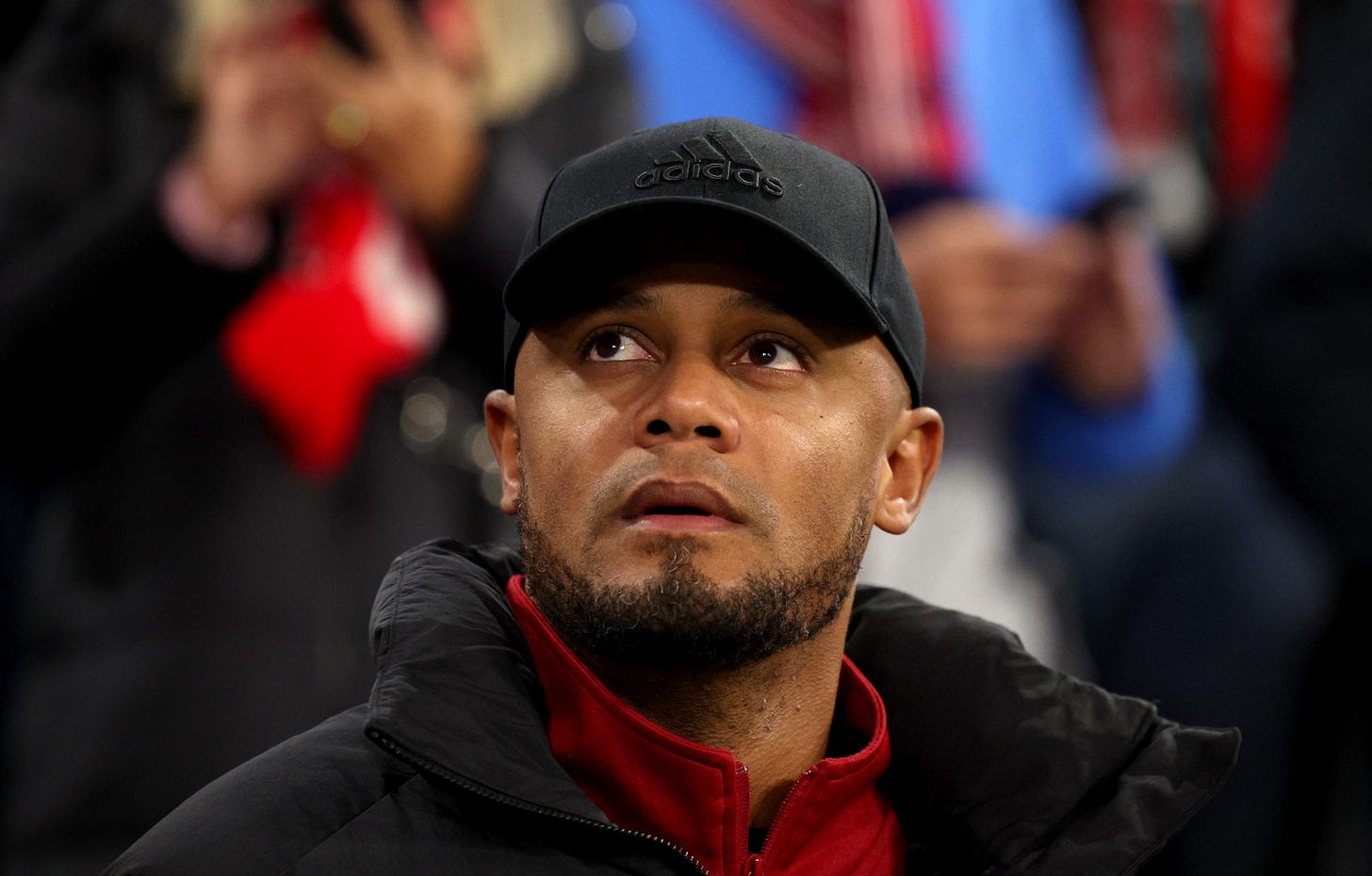 FC Bayern manager Vincent Kompany during a Champions League game with Benfica.