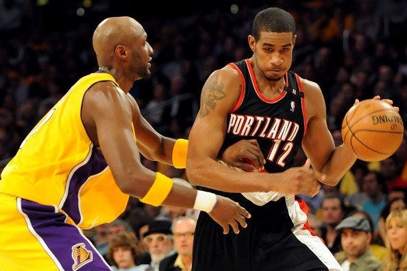 lamar odom with lamarcus aldridge 2015 images