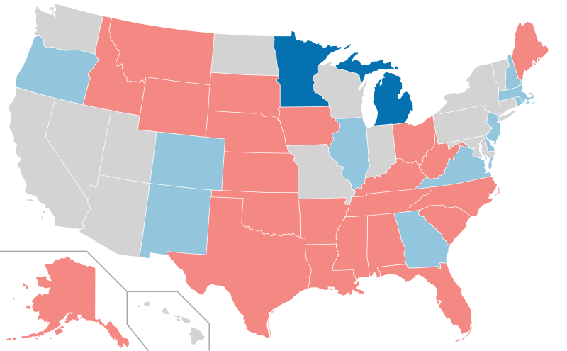 File:2026 United States Senate elections retirements map.svg