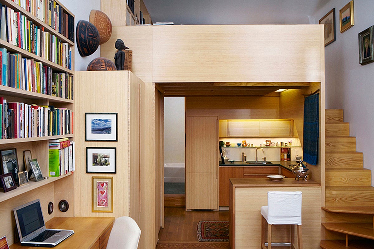 Efficient Design of a Tiny Apartment Loft in NYC
