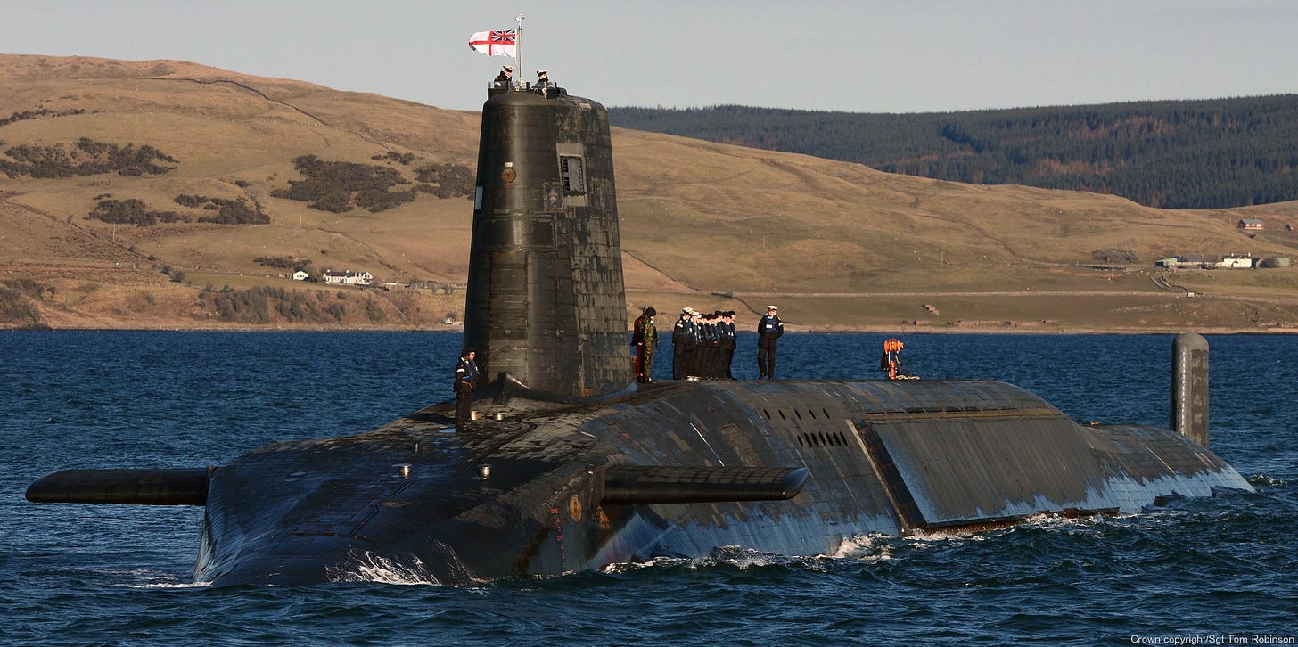 Vanguard class Ballistic Missile Submarine SSBN Royal Navy