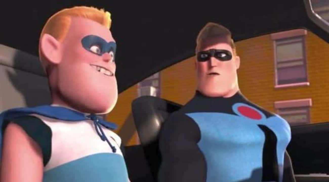 Buddy and Mr. Incredible in the car talking