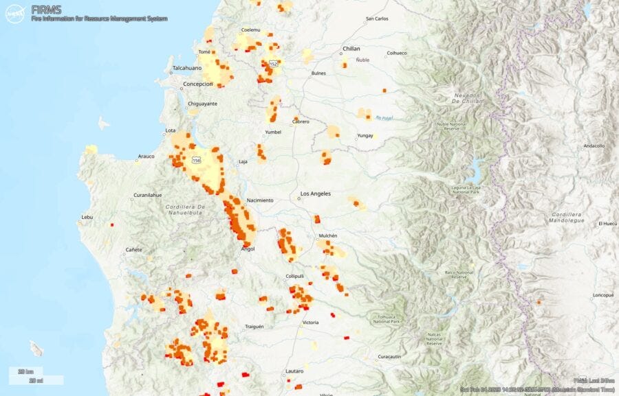 Chile: Wildfires intensify, disaster impacts expand - Wildfire Today