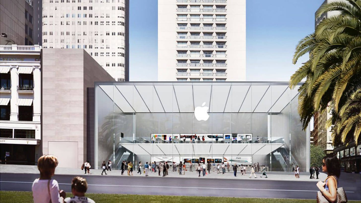 A rendering of Apple Union Square with Vintage C design elements.