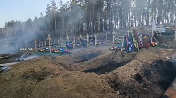 Media post photos of mass burial site of Wagner Group mercenaries near Irkutsk, Russia