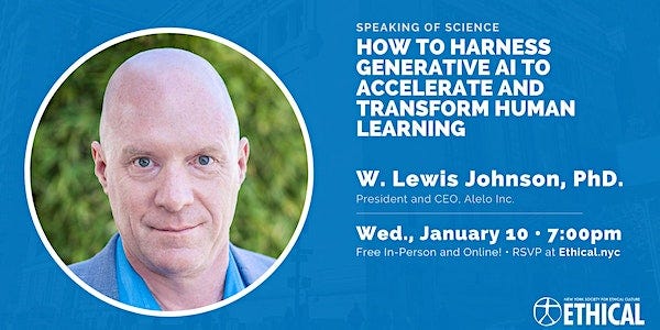 Lewis Johnson: How to Harness Generative AI to Transform Human Learning