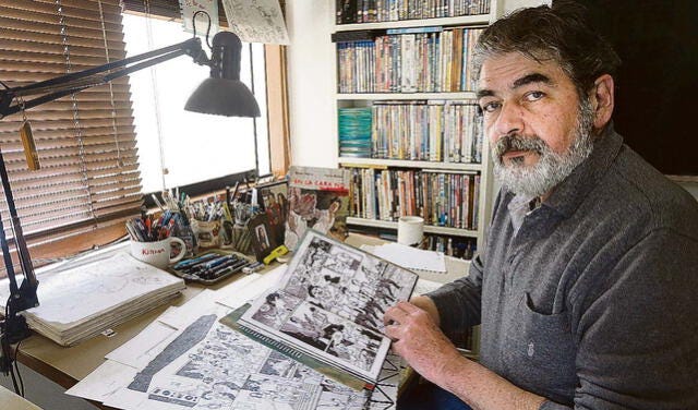 “Mario era, básicamente, un extraordinario historietista. También un feroz dibujante de humor político". Foto: Carlos Contreras/La República