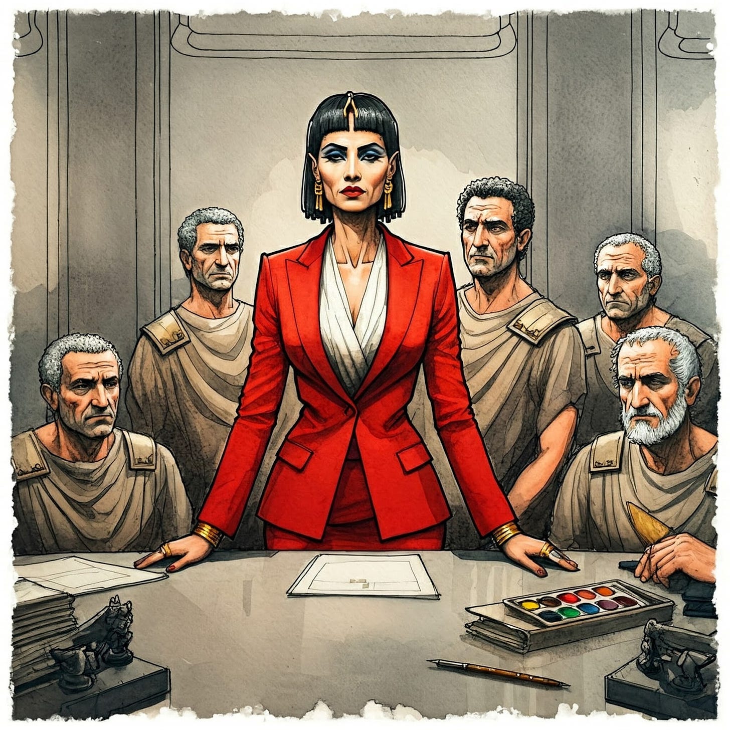 Cleopatra in the modern board room and this time she's the boss.