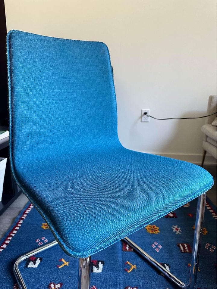 Product photo of CB2 Teal Pony Chair Set