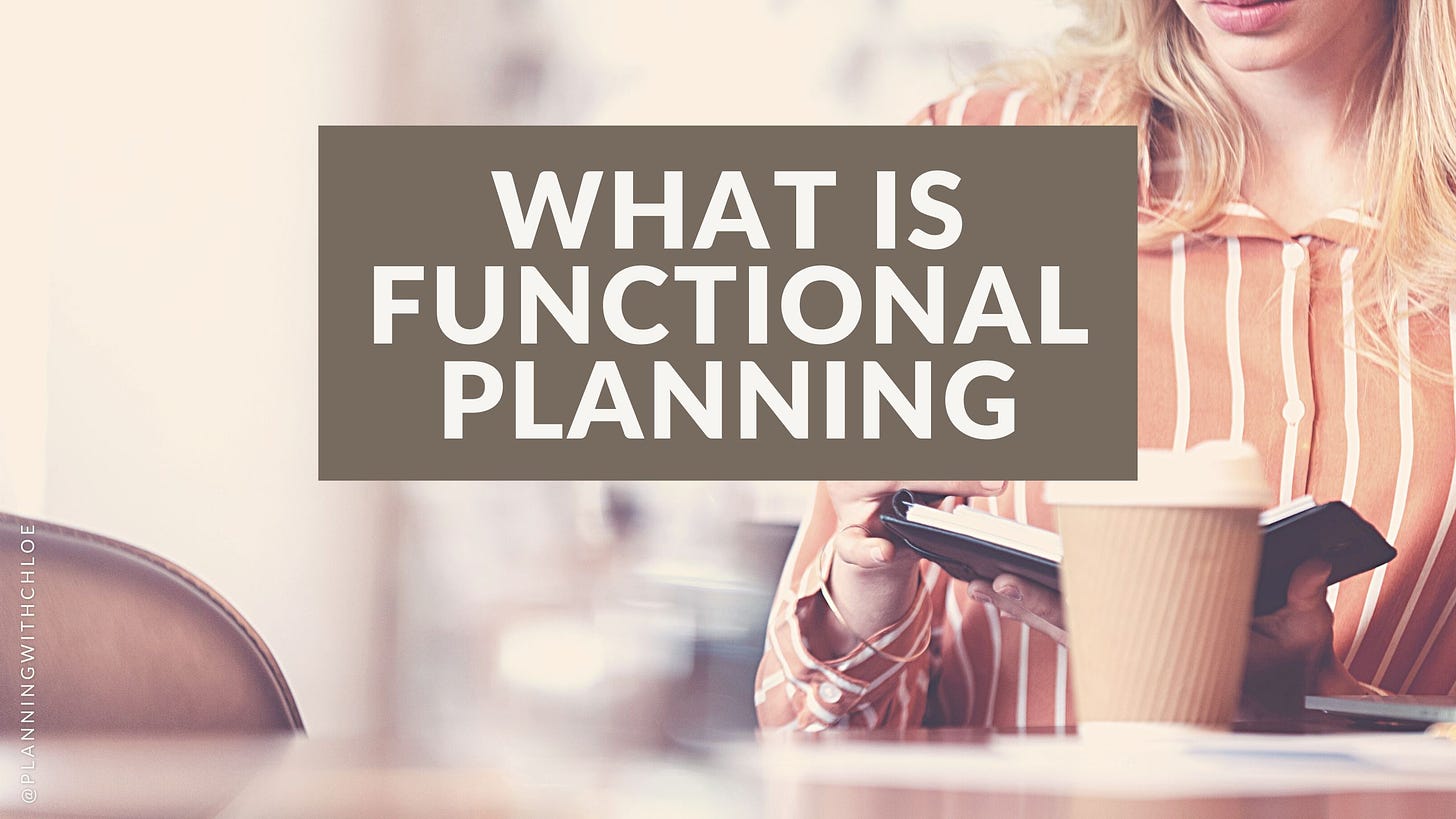 What is functional planning