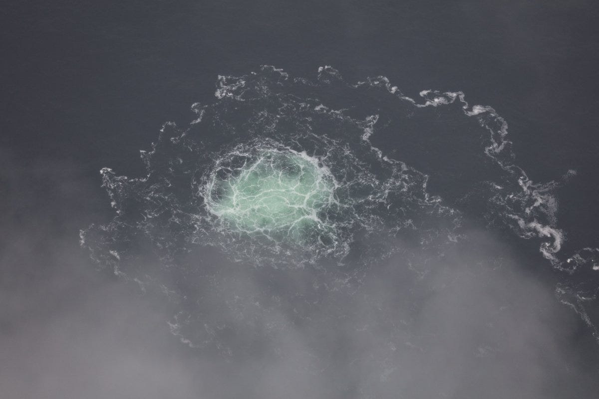 nord stream rupture first photos