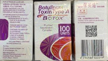 Botox counterfeit packaging