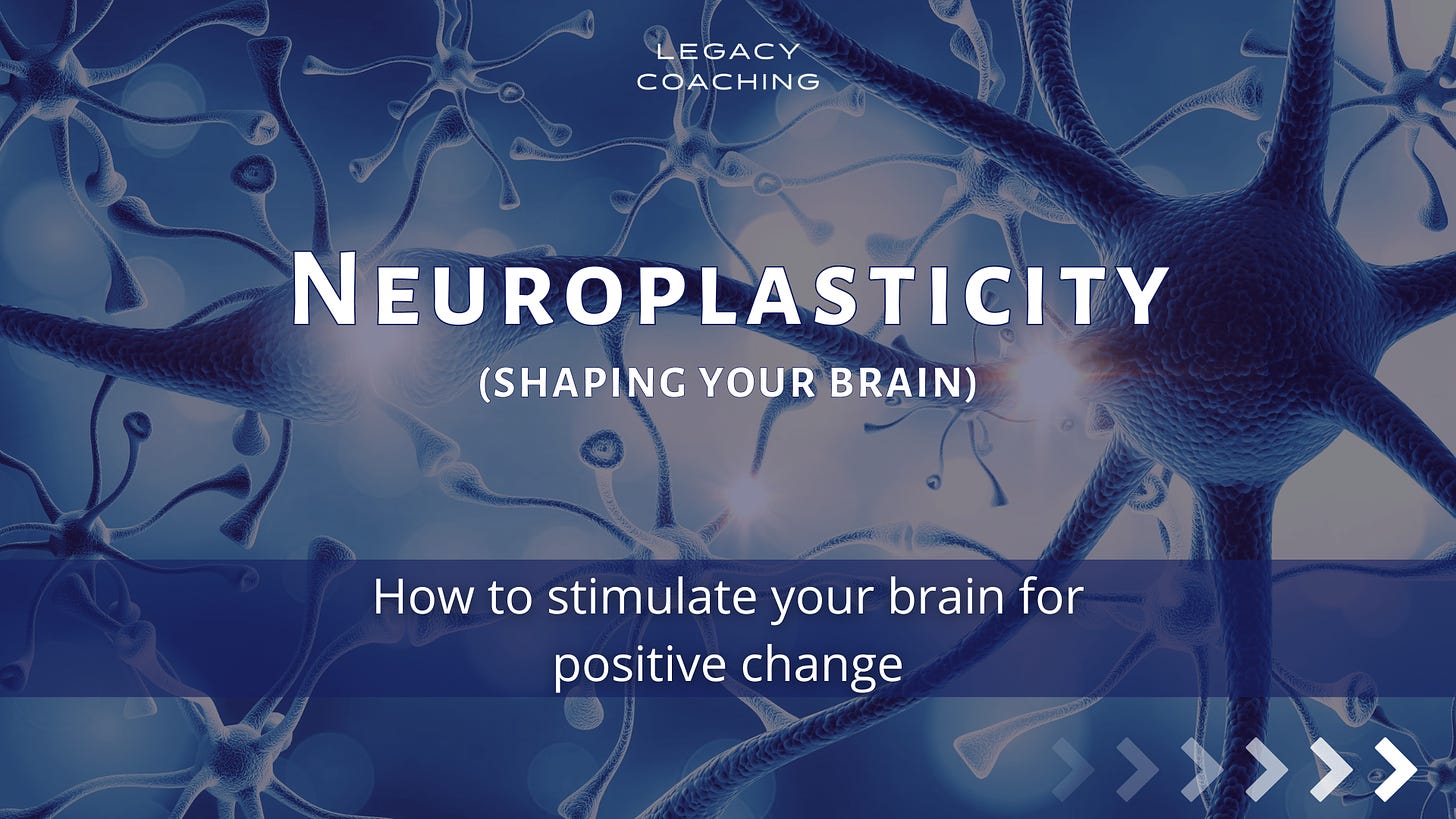 At Legacy Coaching we want to help you have healthy brain function through positive neuroplasticity