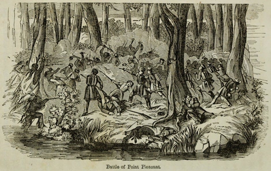 Illustration of Battle of Point Pleasant. 1854 (Public Domain)