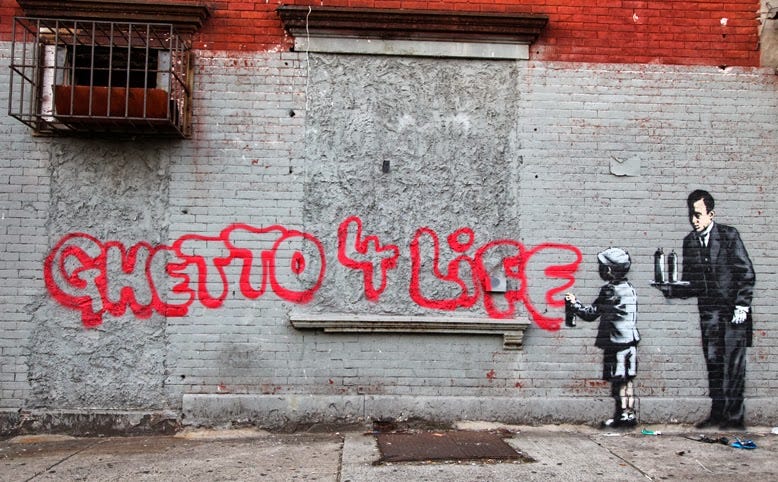 Banksy "Ghetto 4 Life" New Street Art - South Bronx | StreetArtNews ...