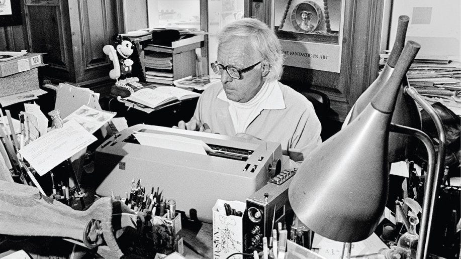 Frank Scozzari on X: "Don't think. Thinking is the enemy of creativity.  It's self-conscious, and anything self-conscious is lousy. You can't try to  do things. You simply must do things. —Ray Bradbury—
