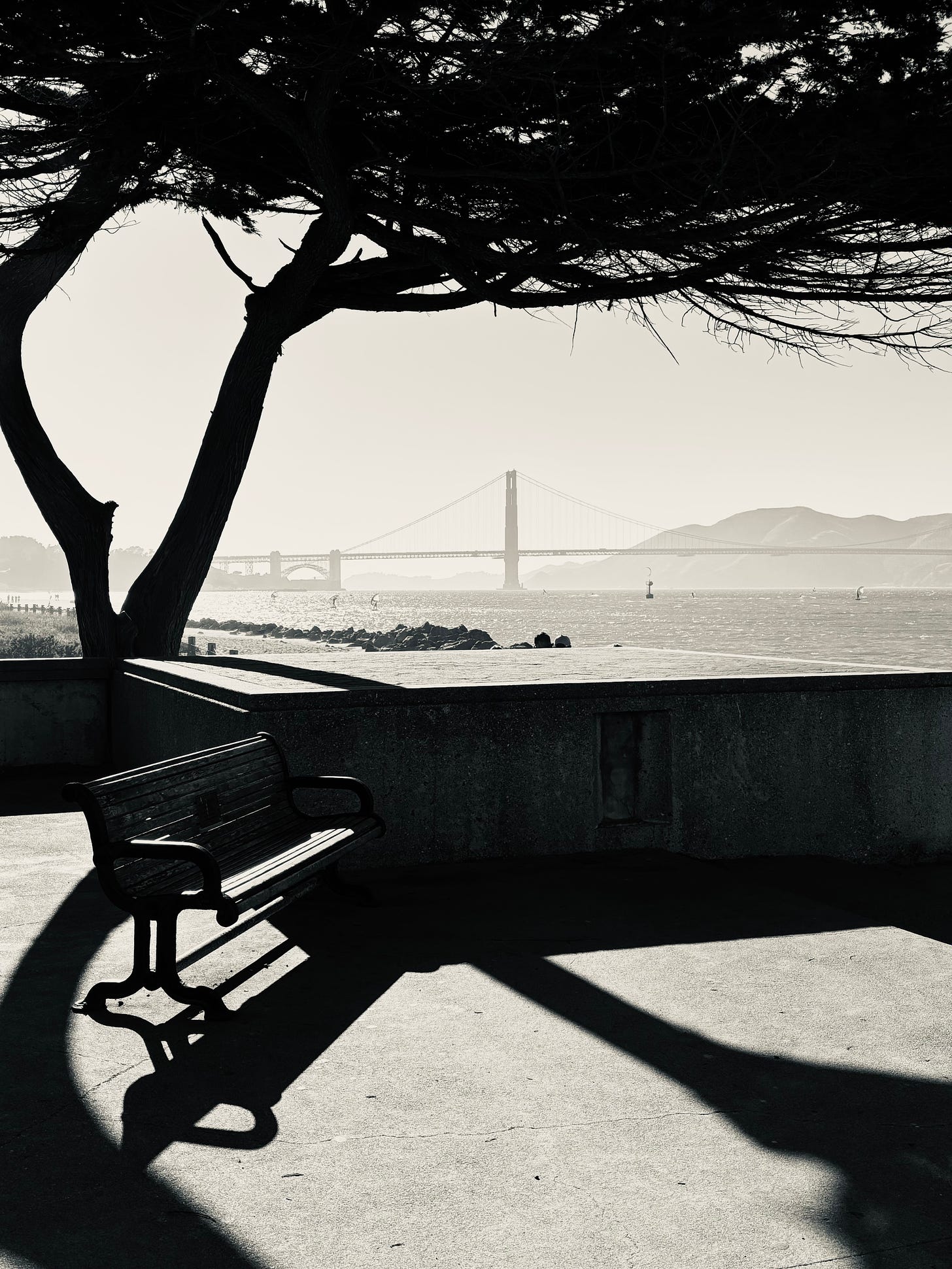 Golden Gate Bridge in distance 