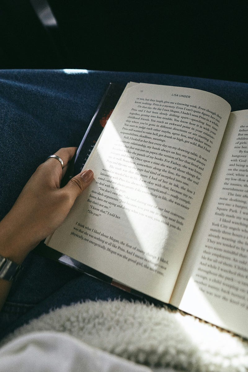 An open book An open book