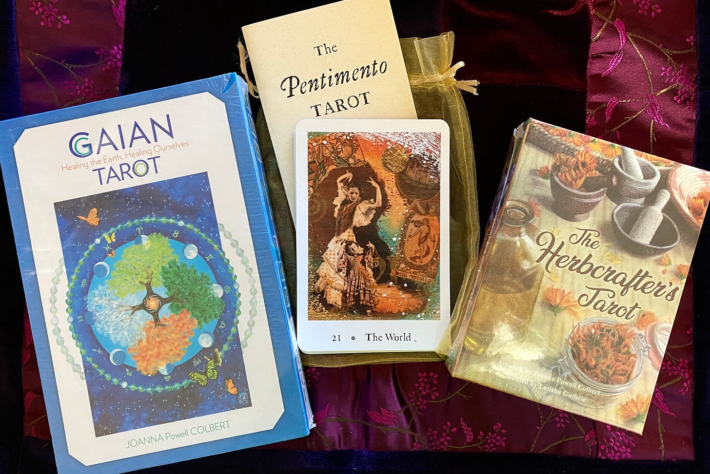 Gaian Tarot, Pentimento Tarot, Herbcrafter's Tarot