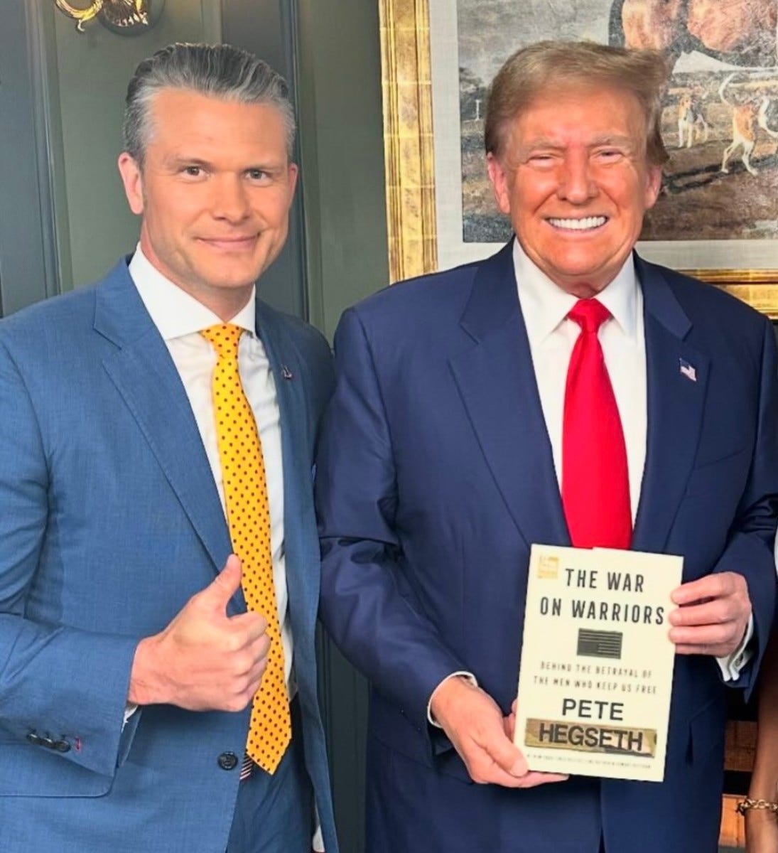 Pete Hegseth with Trump 