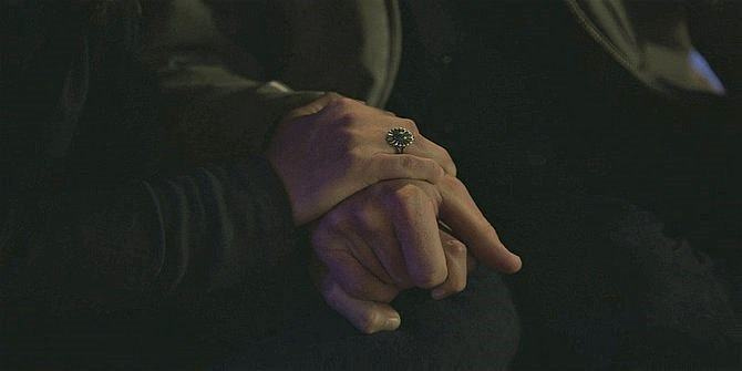 Emily holding Jared Padaleckis hands in Walker 109 similar to Supernatural finale.