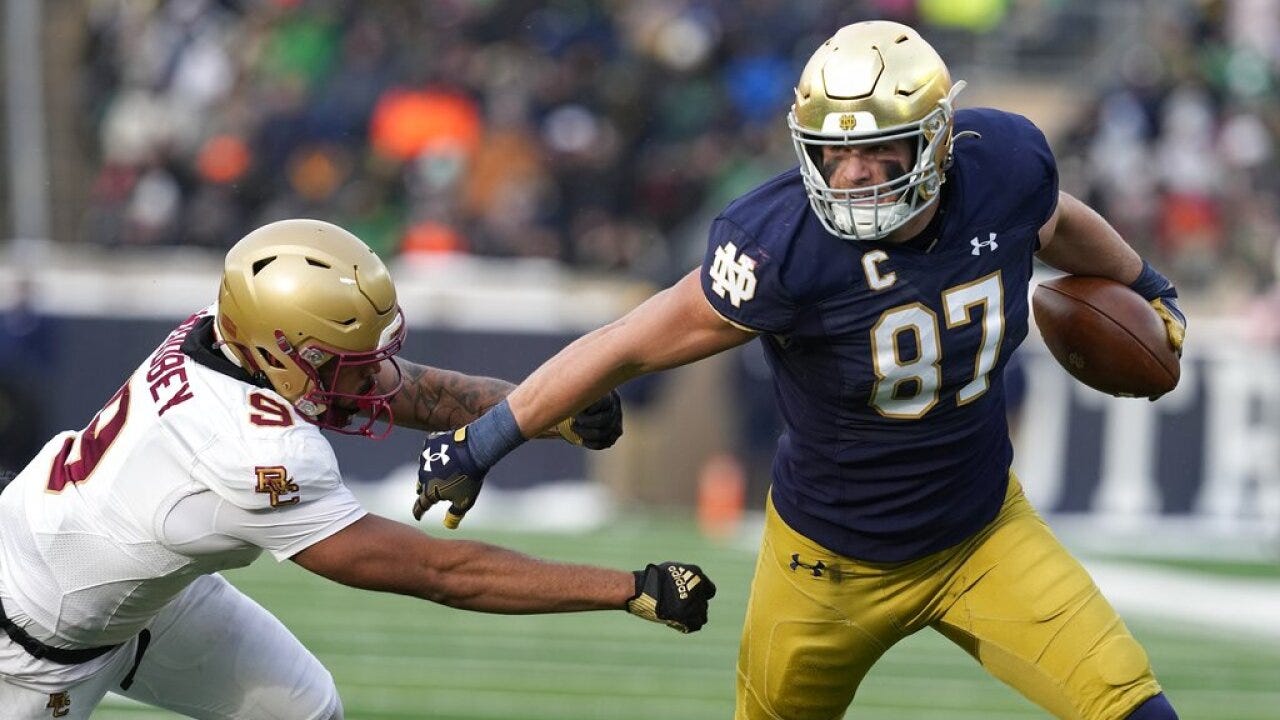 Notre Dame tight end, former CovCath star Michael Mayer declares for NFL  Draft