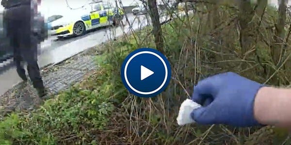 Video: Officers catch drug dealer throwing cocaine from car window